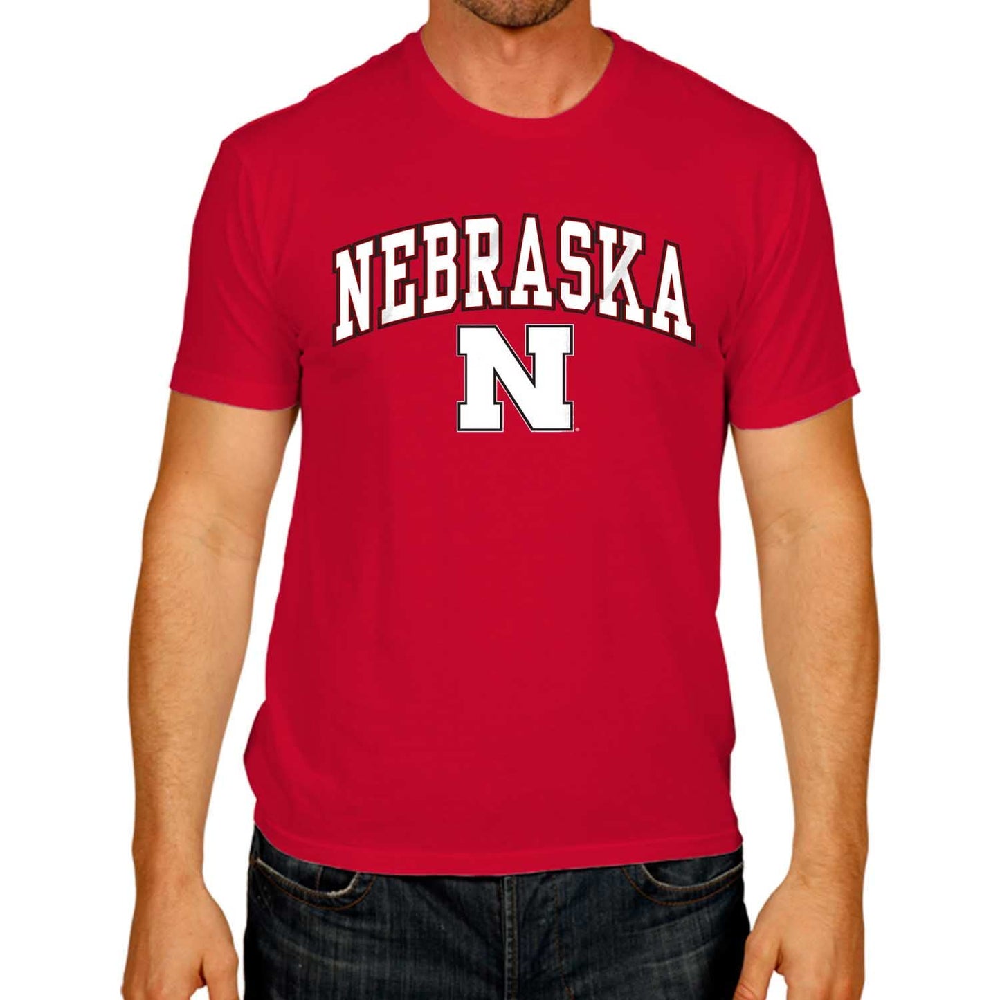 Campus Colors NCAA Adult Gameday Cotton T-Shirt - Nebraska Cornhuskers