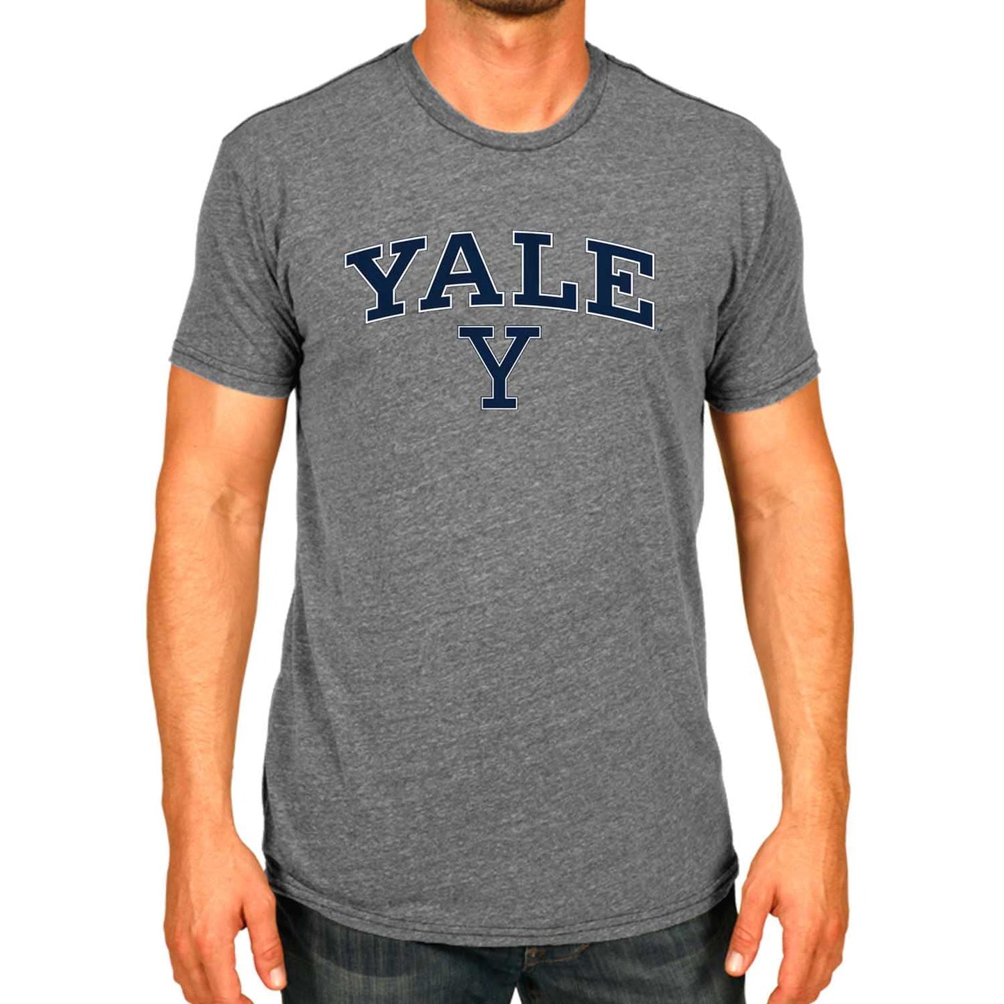 Campus Colors NCAA Adult Gameday Cotton T-Shirt- Yale Bulldogs