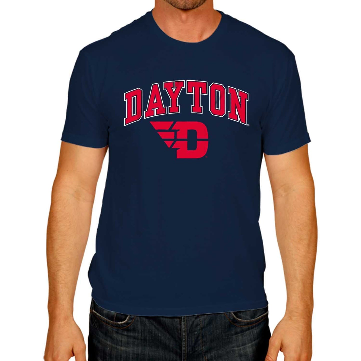 Campus Colors NCAA Adult Gameday Cotton T-Shirt- Dayton Flyers