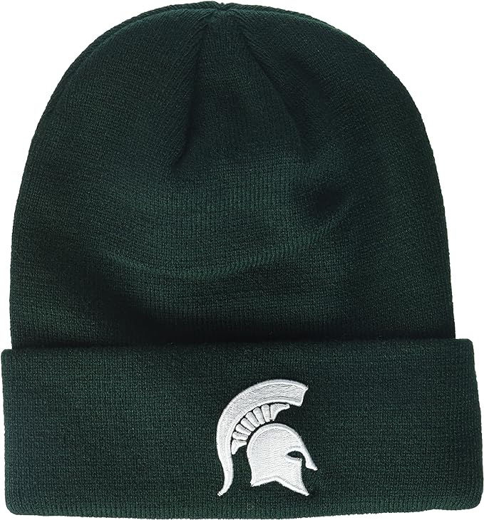 Collegiate Pom and Cuffed Style Beanies - Michigan State