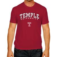 Campus Colors NCAA Adult Gameday Cotton T-Shirt- Temple Owls