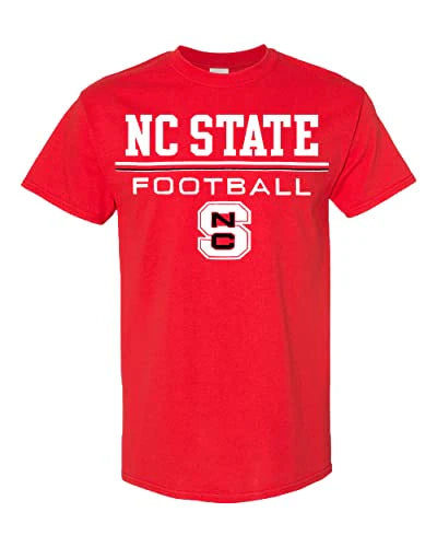 Collegiate Football Short-Sleeve T-Shirts - Youth and Adult - NCSU