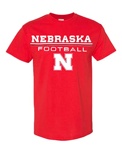 Collegiate Football Short-Sleeve T-Shirts - Youth and Adult - Nebraska