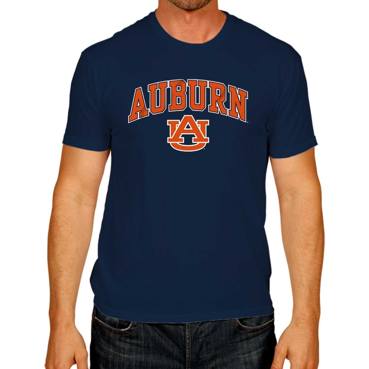 Campus Colors NCAA Adult Gameday Cotton T-Shirt- Auburn Tigers