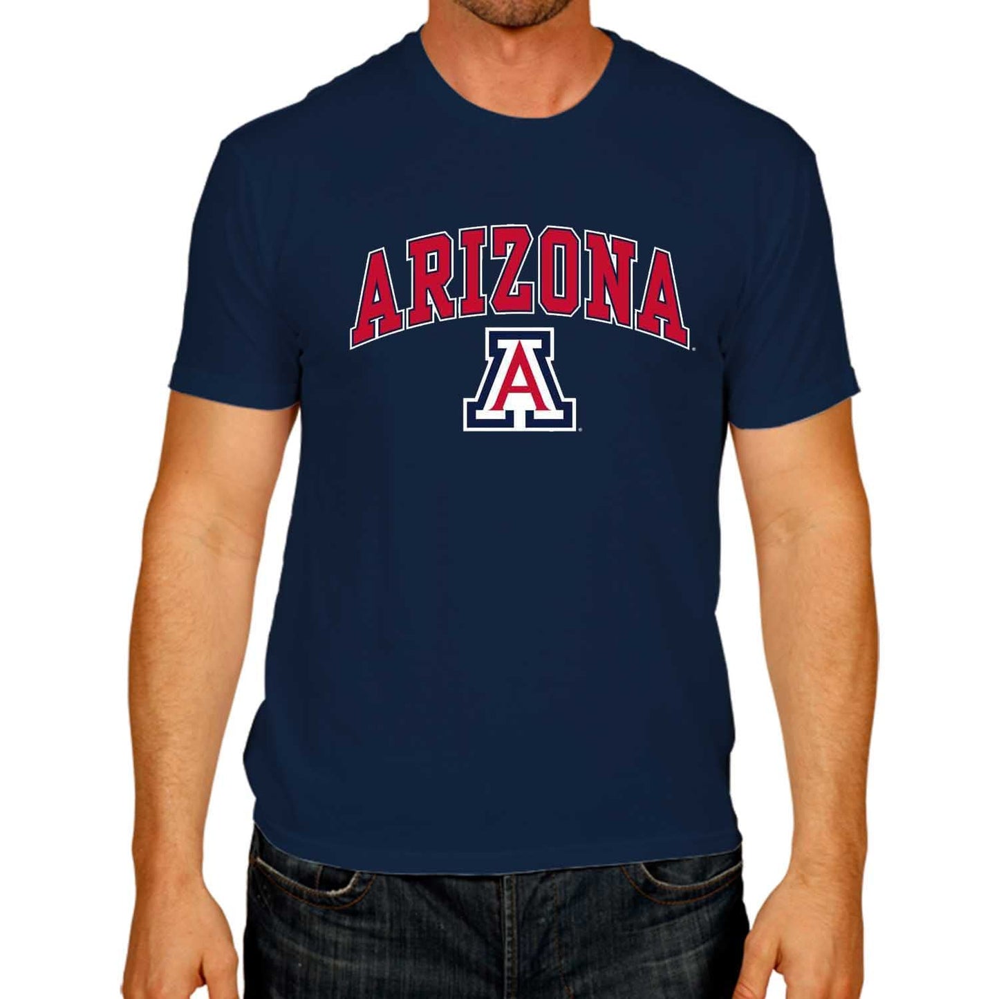 Campus Colors NCAA Adult Gameday Cotton T-Shirt- Arizona Wildcats