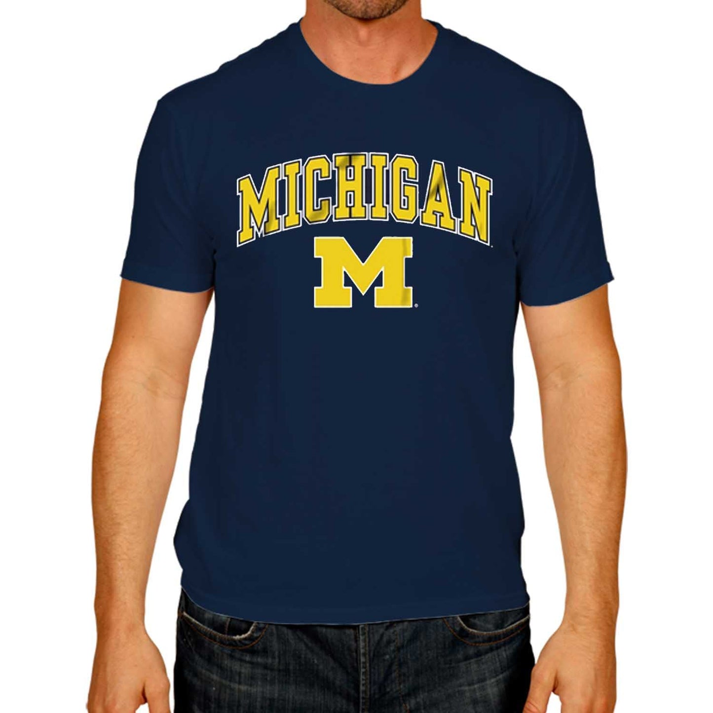 Campus Colors NCAA Adult Gameday Cotton T-Shirt - Michigan Wolverines
