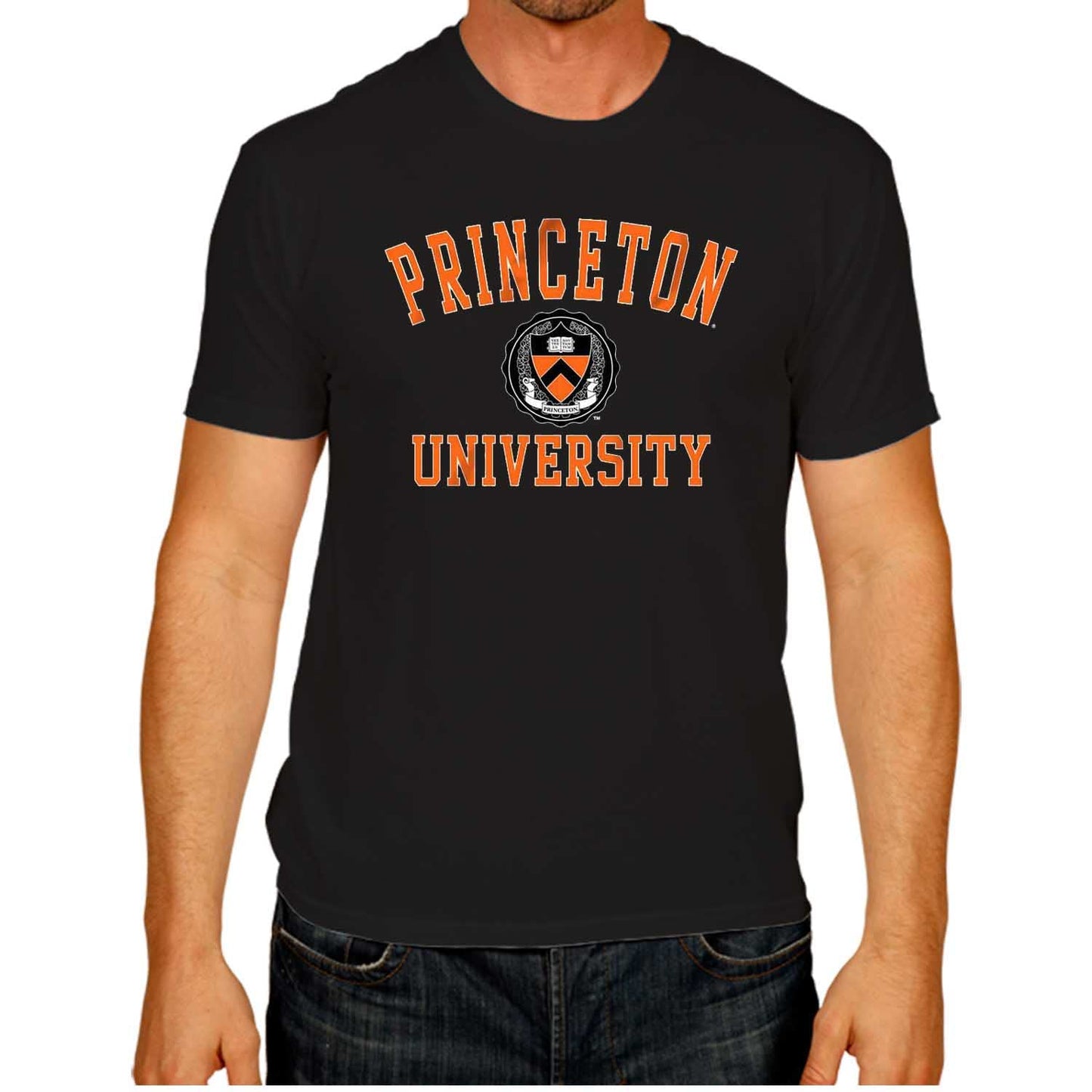 Campus Colors NCAA Adult Gameday Cotton T-Shirt- Princeton Tigers