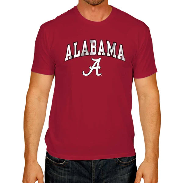 Campus Colors NCAA Adult Gameday Cotton T-Shirt - Alabama Crimson Tide