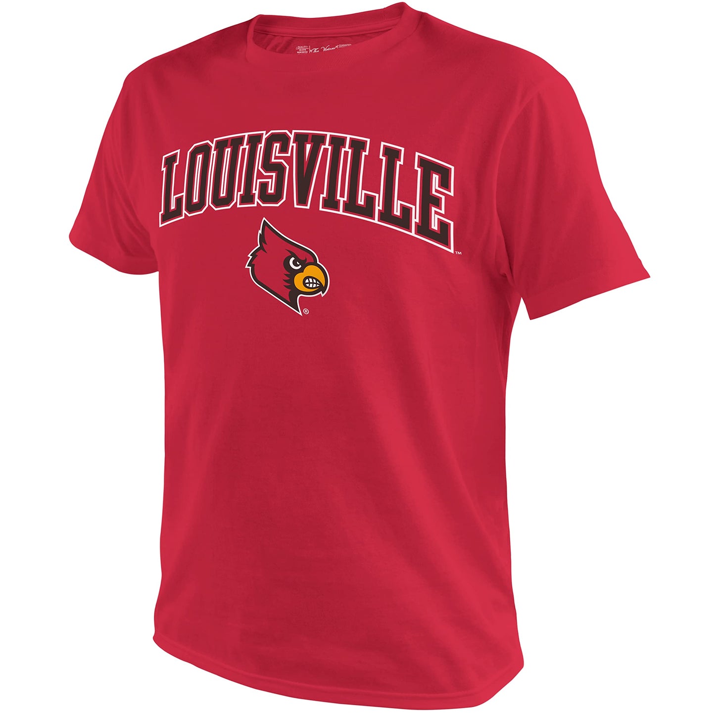 Campus Colors NCAA Adult Gameday Cotton T-Shirt- Louisville Cardinals