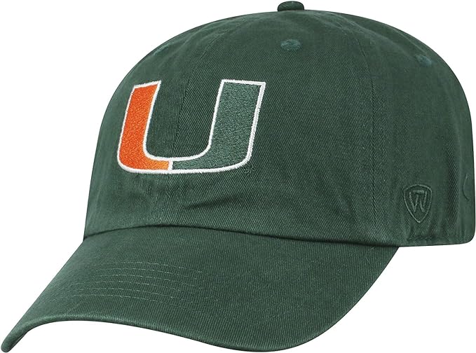 Collegiate Hats - Miami Green Logo