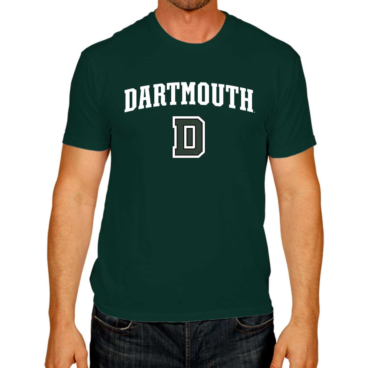 Campus Colors NCAA Adult Gameday Cotton T-Shirt- Dartmouth Big Green
