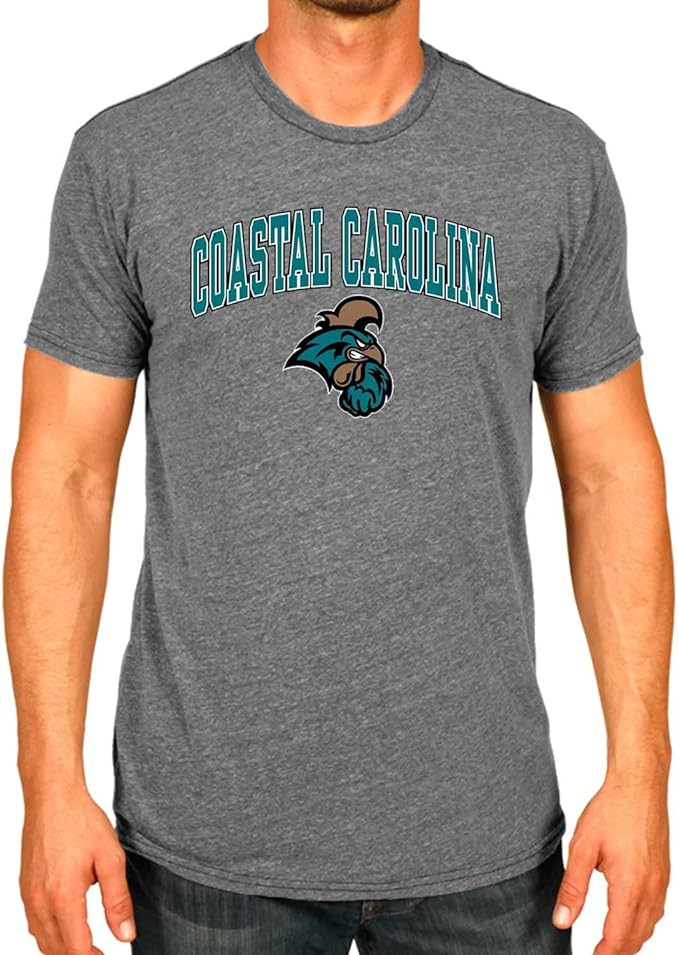 Campus Colors NCAA Adult Gameday Cotton T-Shirt- Coastal Carolina Chanticleers