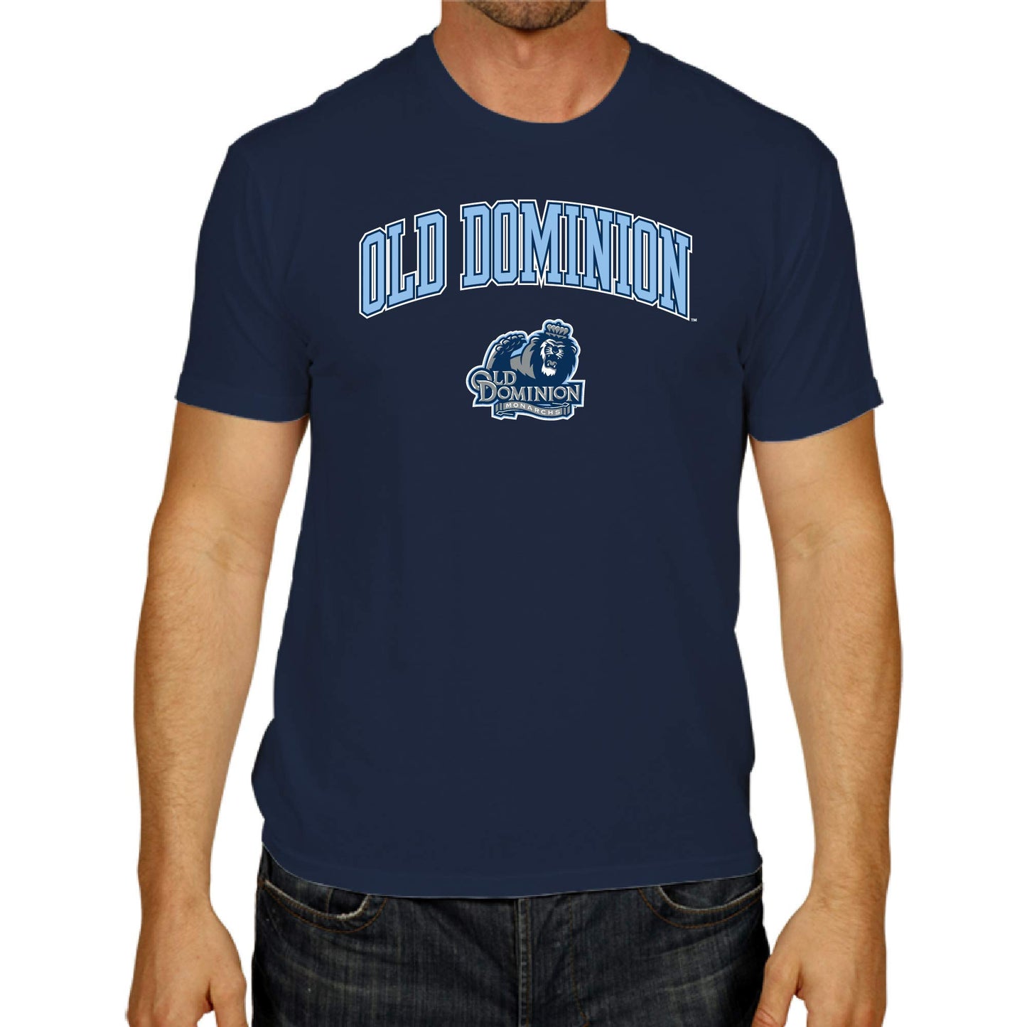 Campus Colors NCAA Adult Gameday Cotton T-Shirt- Old Dominion Monarchs