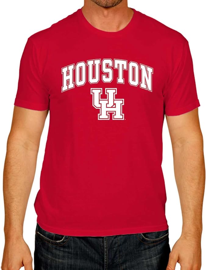Campus Colors NCAA Adult Gameday Cotton T-Shirt- Houston Cougars