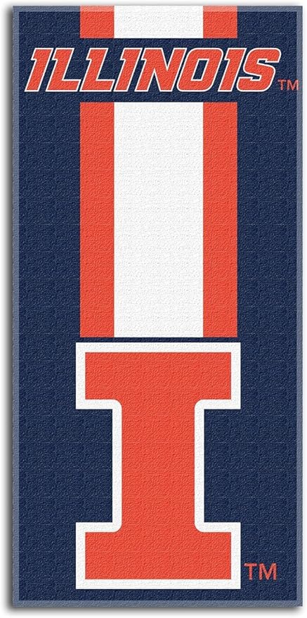 Collegiate Unisex Adult Beach Towel - Illinois