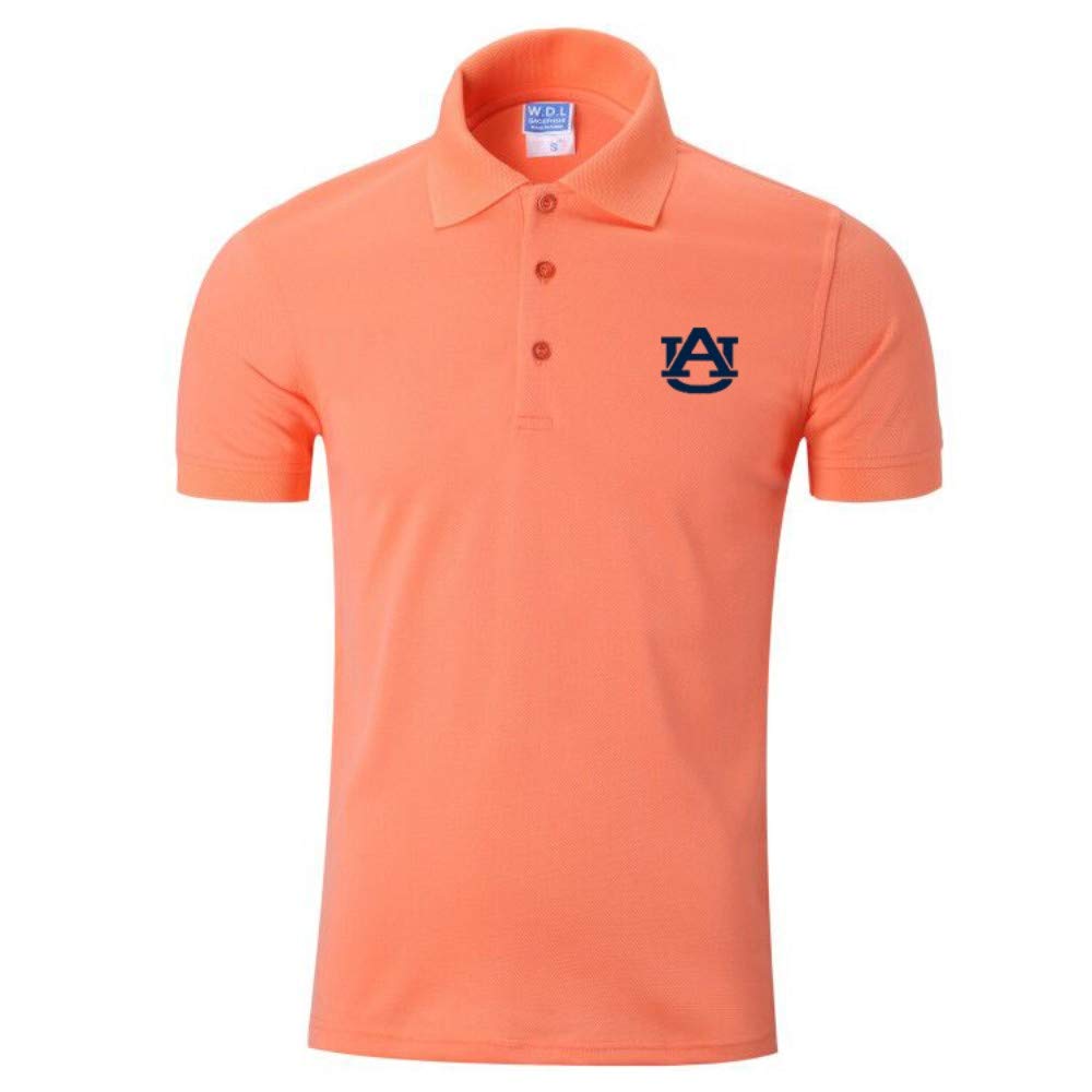 Collegiate Short-Sleeve Polo Shirt with Embroidered Logo in Official School Colors