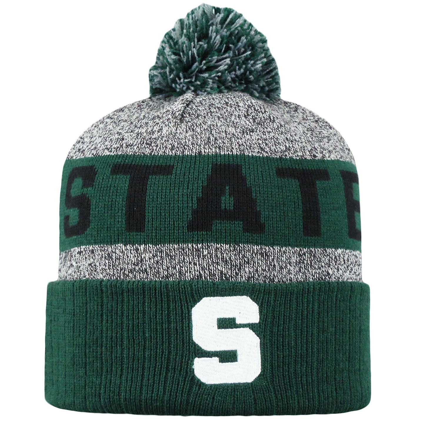 Top of the World NCAA Arctic Striped Cuffed Knit Pom Beanie Hat