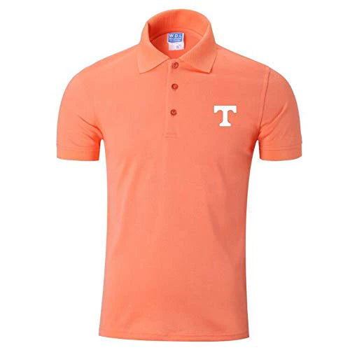 Collegiate Short-Sleeve Polo Shirt with Embroidered Logo in Official School Colors - Tennessee