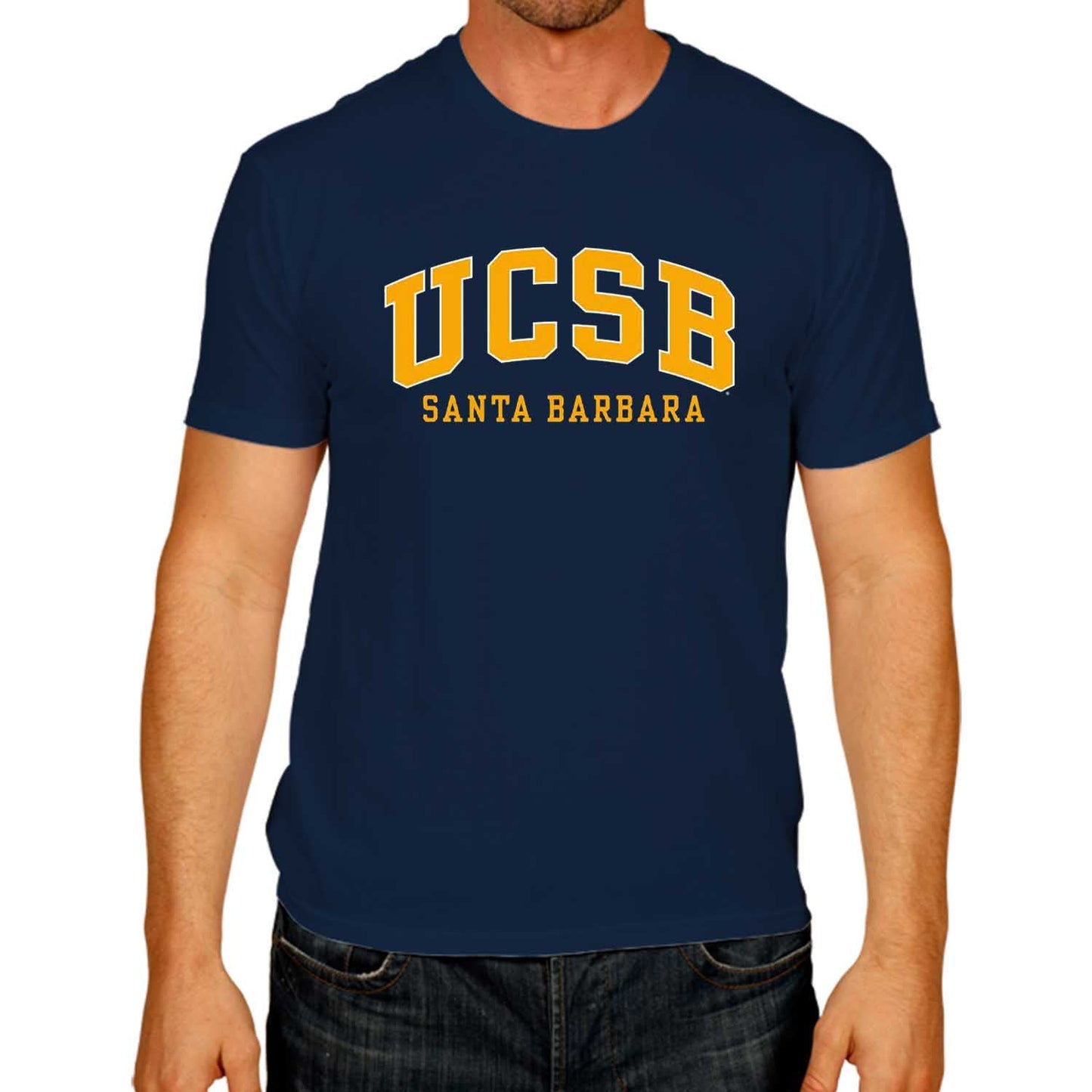 Campus Colors NCAA Adult Gameday Cotton T-Shirt-     UCSB Gauchos