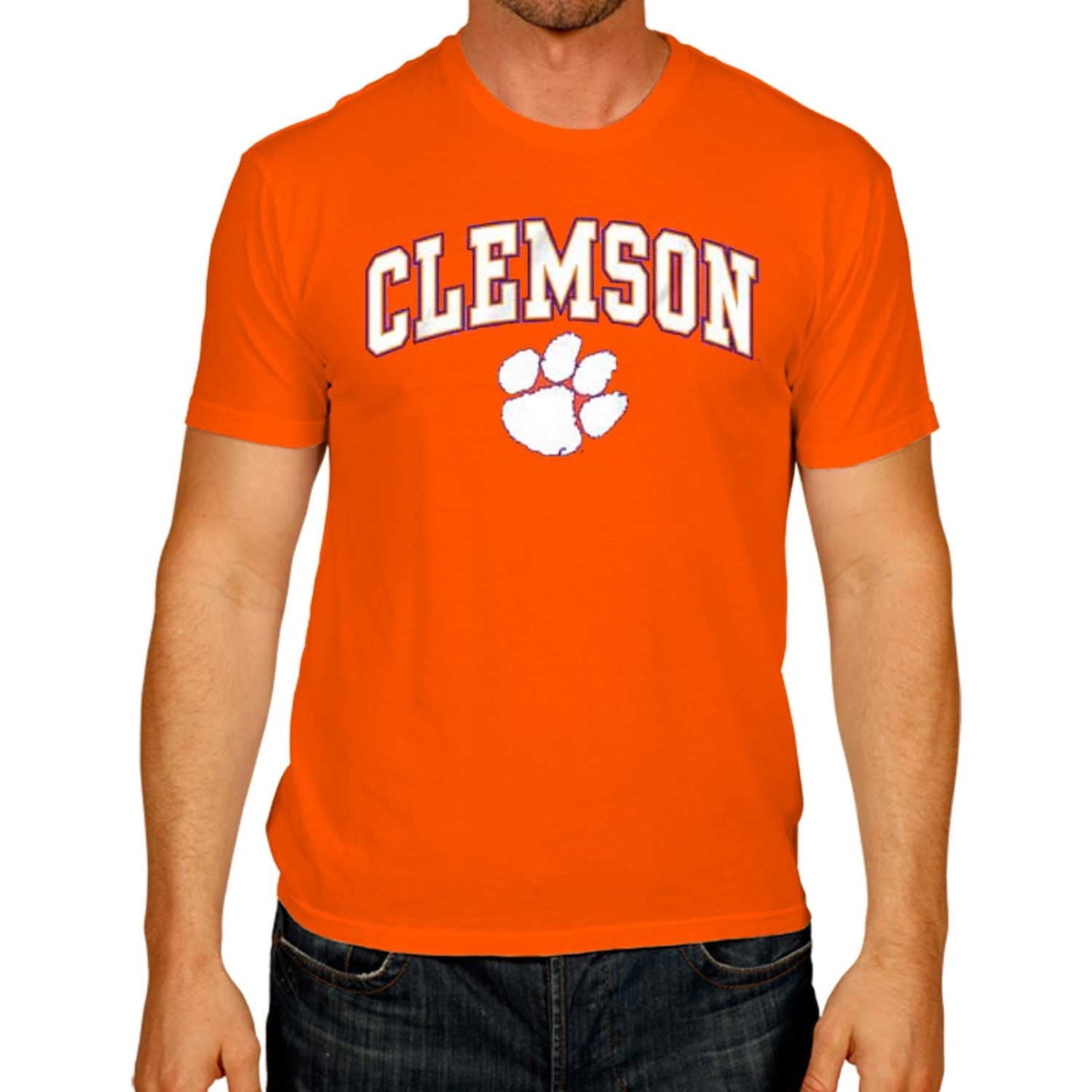 Campus Colors NCAA Adult Gameday Cotton T-Shirt-  Clemson Tigers