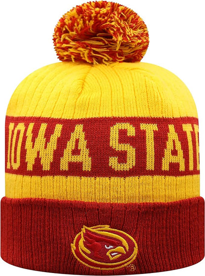 Collegiate Pom and Cuffed Style Beanies