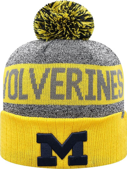 Collegiate Pom and Cuffed Style Beanies