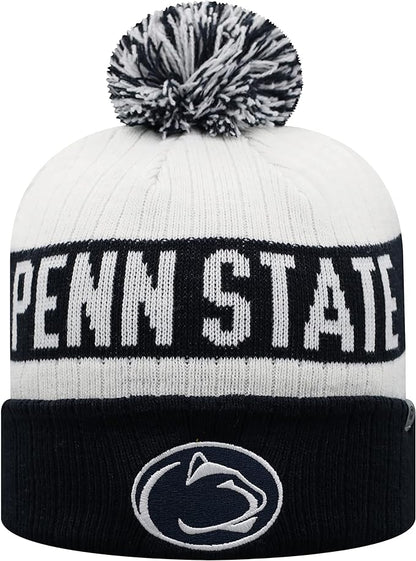 Collegiate Pom and Cuffed Style Beanies