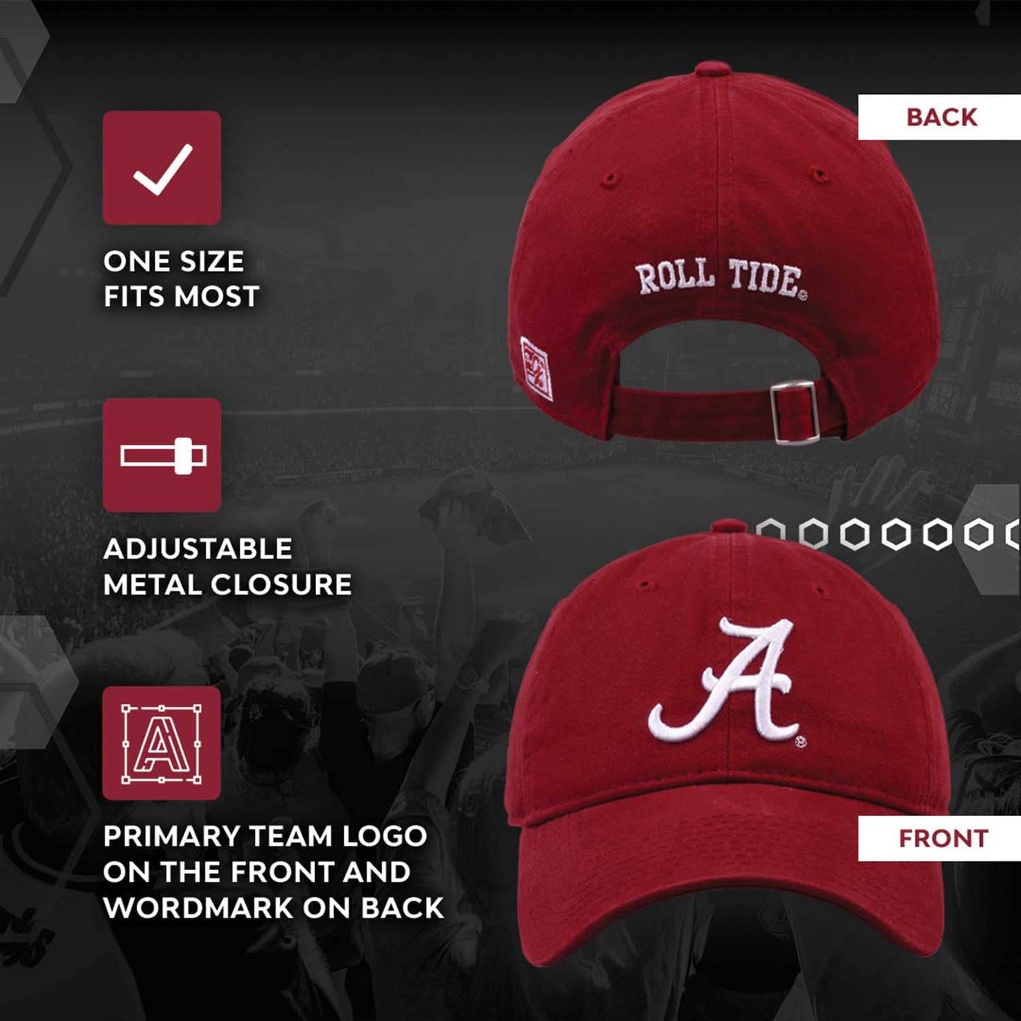 The Game NCAA Adult Relaxed Fit Logo Hat - Embroidered Logo - 100% Cotton - Elevate Your Style and Show Your Team Spirit