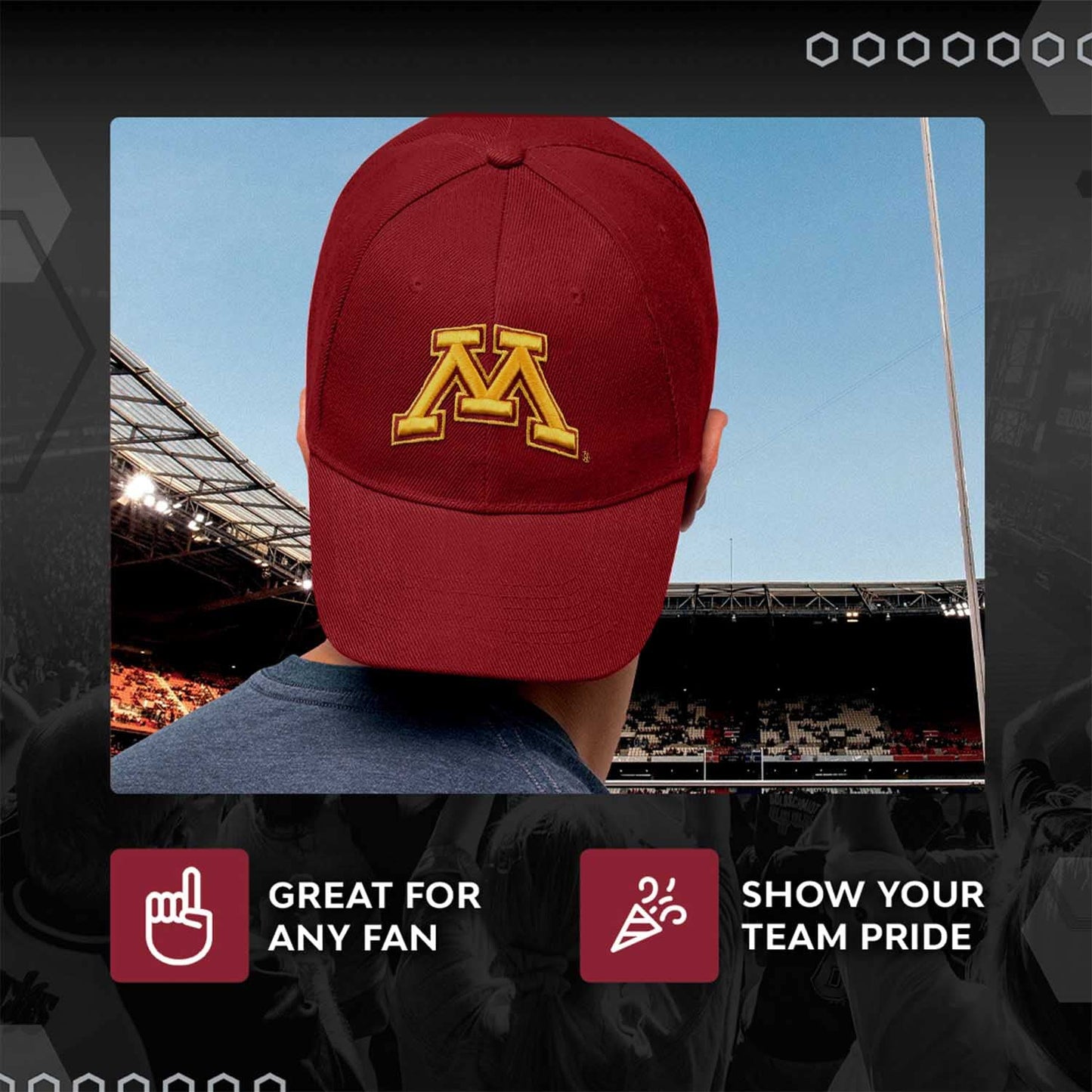 The Game NCAA Adult Relaxed Fit Logo Hat - Embroidered Logo - 100% Cotton - Elevate Your Style and Show Your Team Spirit