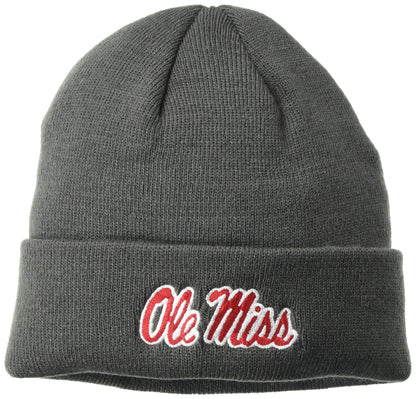 Top of the World Men's Cuffed Knit Charcoal Icon Hat