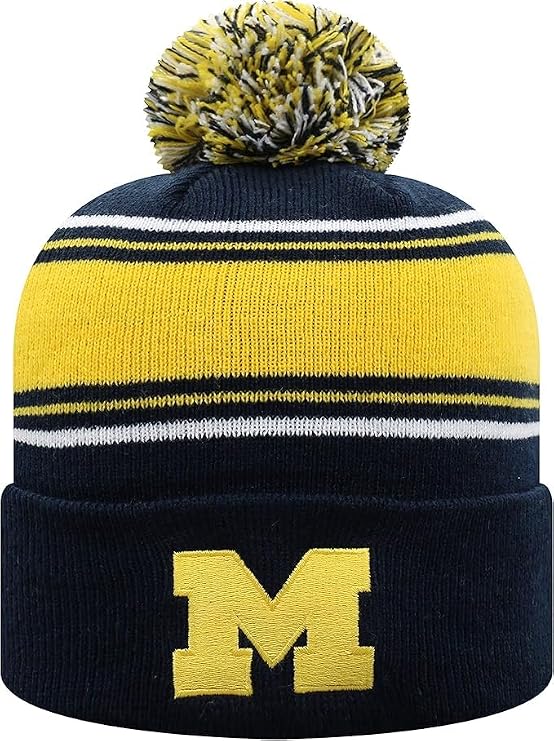 Michigan Winter Striped Beanie