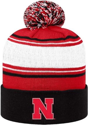 Nebraska Winter Striped Beanie