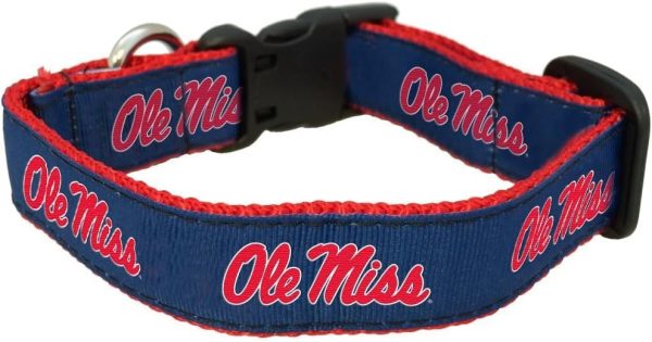 Ole Miss Dark Blue Dog Collar