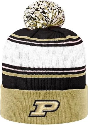 Purdue Winter Striped Beanie
